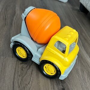 Yellow and Orange Toy Cement Mixer Truck